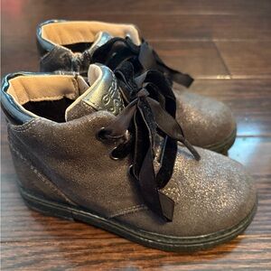Geox Toddler Glittery Dark Grey Boots - Size 8